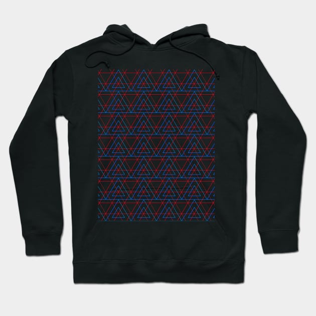 Infrared Neon Triangles Pattern Hoodie by Tobe_Fonseca
